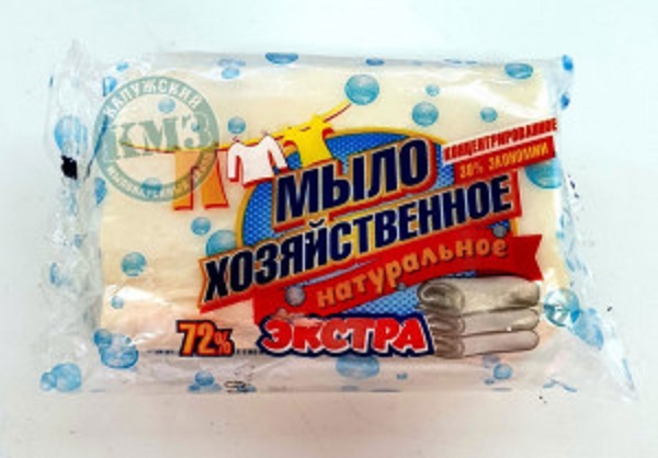 Мыло хозяйственное 72% КМЗ белое экстра 200гр 950403