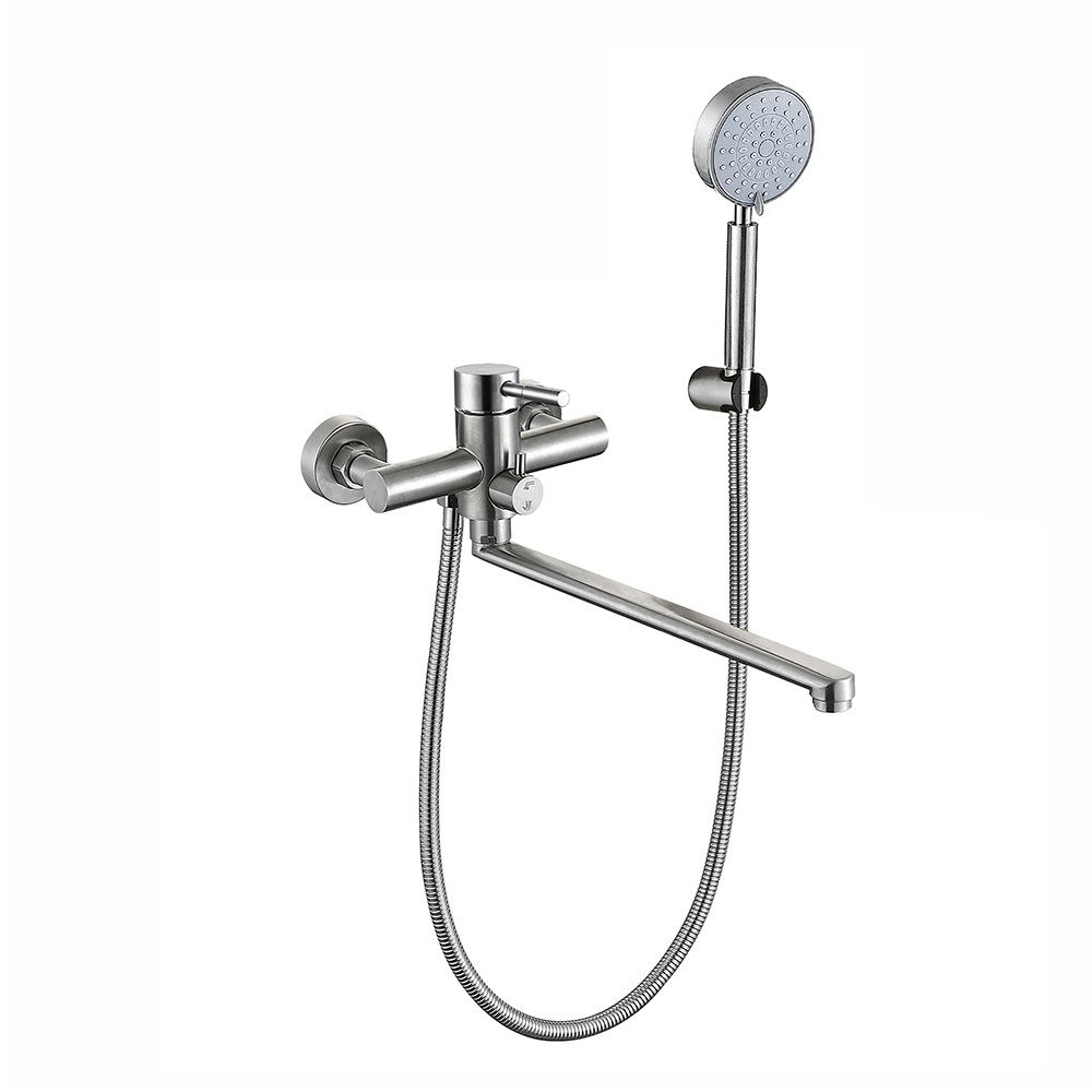 Смеситель для ванны АНТЕЙ Руда L-30см, с перекл. душа, нерж.сталь 227010-ANT227010-ANT- купить в АПлайн