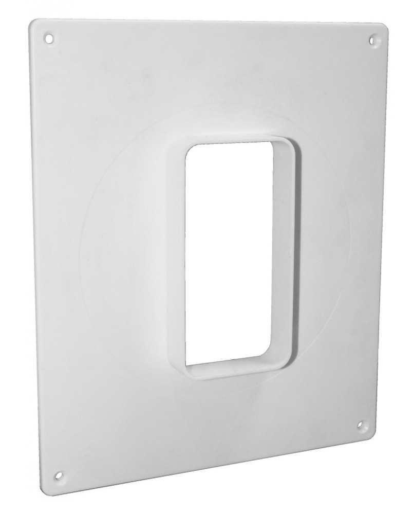 Площадка торцевая "ERA" пластиковая 180x250 мм, фланец 60x120 мм. 612ПТВ /830/