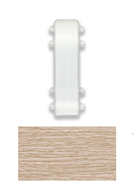 Соединитель для плинтуса "Идеал Комфорт" 55мм (2 шт во флоупаке), 213 Дуб северный