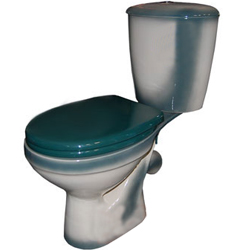 Унитаз-компакт "ЕВРО" зеленый с арматурой и сиденьем
