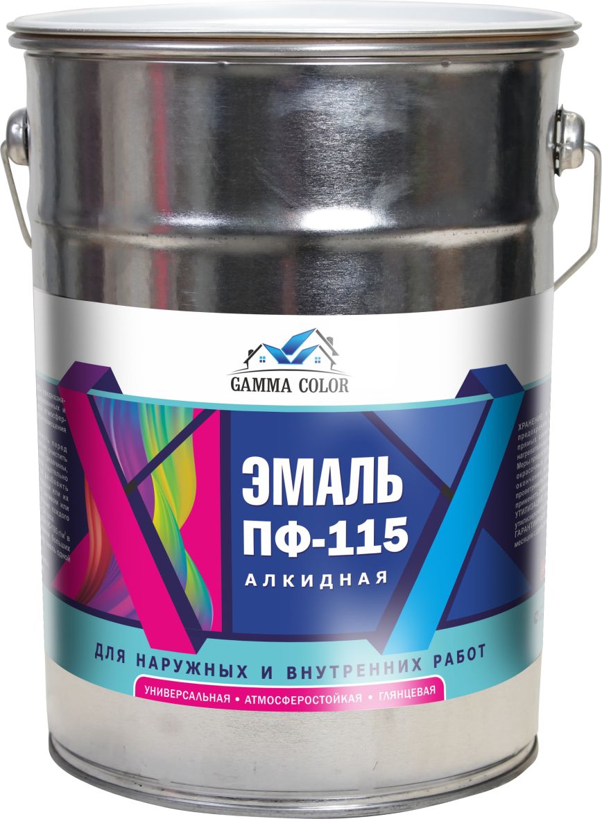 Эмаль алкидная ПФ-115 Gamma Color белая 10кг