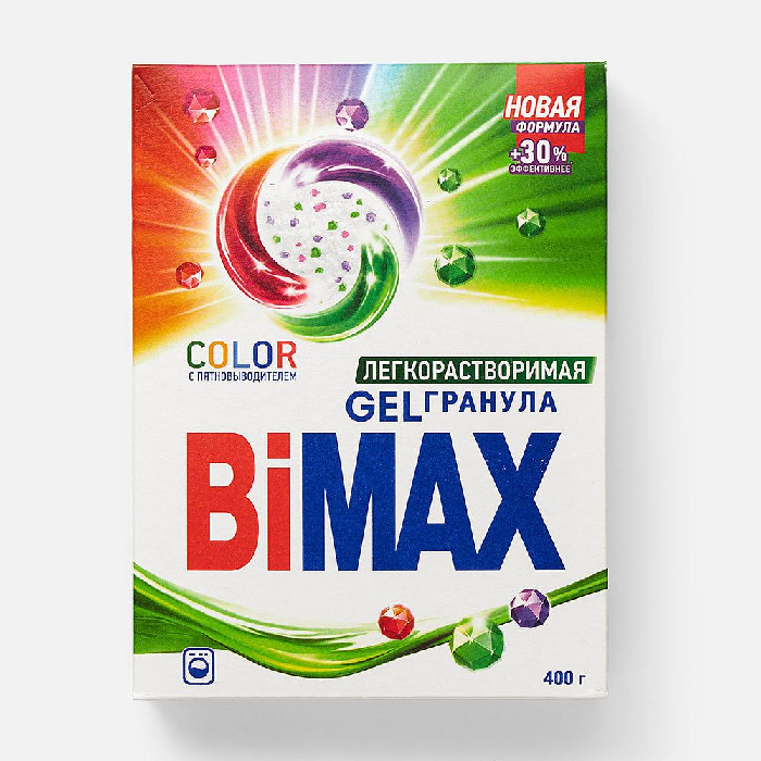 Порошок стиральный Bimax color с пятновыводителем 400 гр