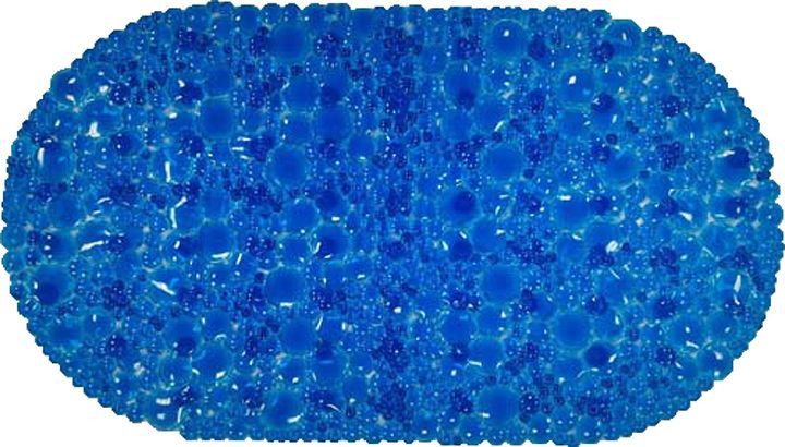 Коврик для ванны противоскользящий "ЛИНЗА" Голубой 67х38см 55101Г 