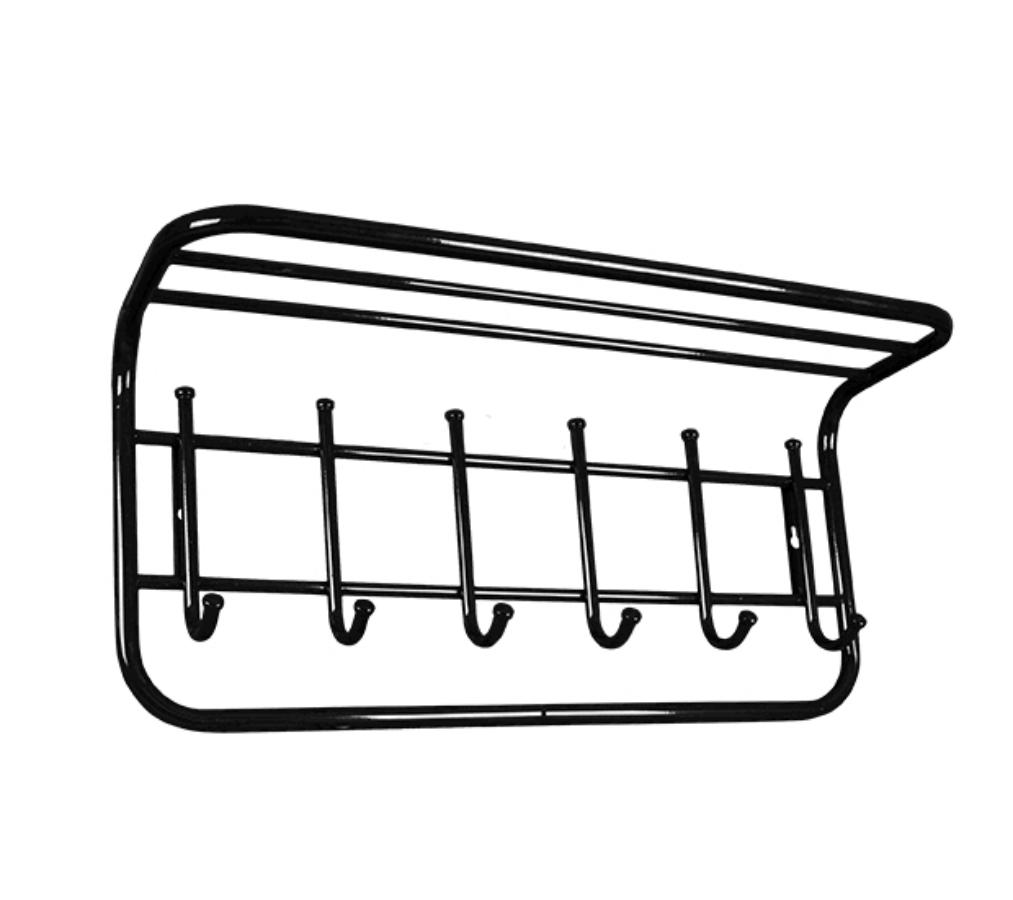 Вешалка металл. с полкой 60см черная ВСП 6 Ч