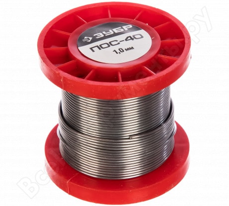 ПРИПОЙ ЗУБР,ПОС 40,ПРОВОЛОКА,100ГР, 1 ММ