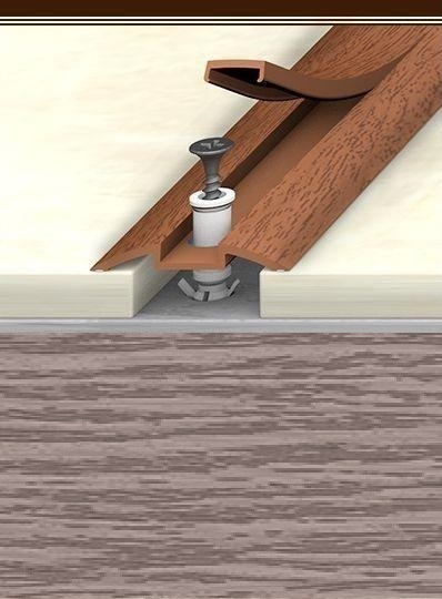 Порог с монт. каналом "Идеал" ПМК 42мм 0,9м, 215 Дуб снежныйПМК42-0,9 215 ДУБ СНЖ- купить в АПлайн