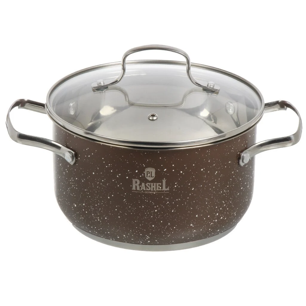 Кастрюля нерж. Rashel 3,6л коричневый гранит R-306z