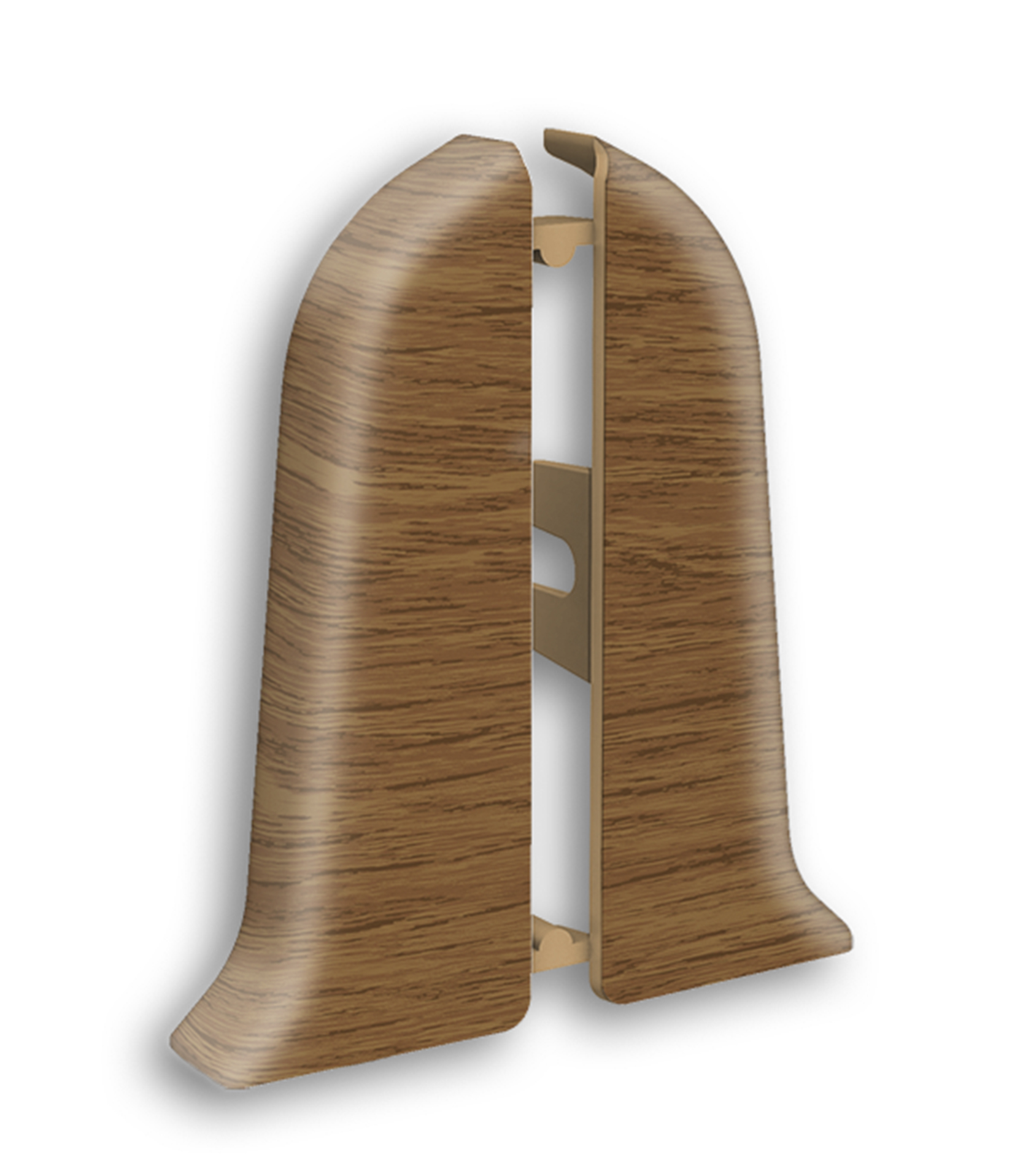 Торцевые (пара) для плинтуса "Идеал Классик" 55мм, 217 Дуб темный