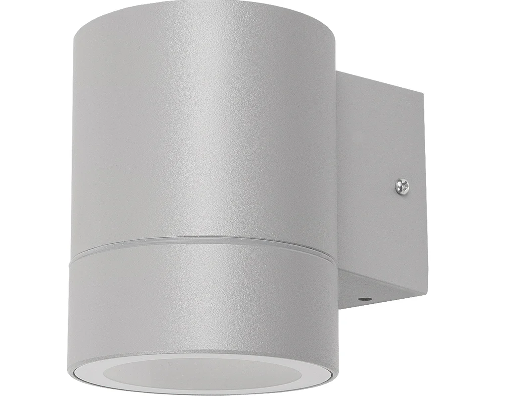 Светильник фасадный GENERAL 1хGХ53 прозр.цилиндр металл серый матов. IP65 116х90х140 661136