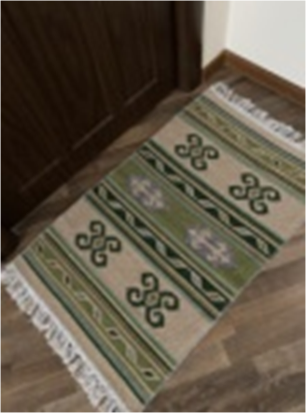 Коврик хлопковый Kilim Usak 60х120см зеленый  UK10 6120201