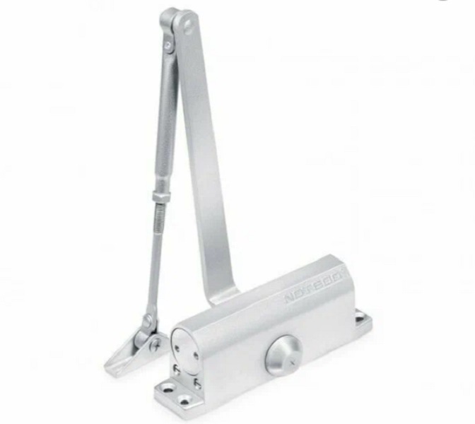 Доводчик дверной NOTEDO DC-080 SILVER до 80кг серебро