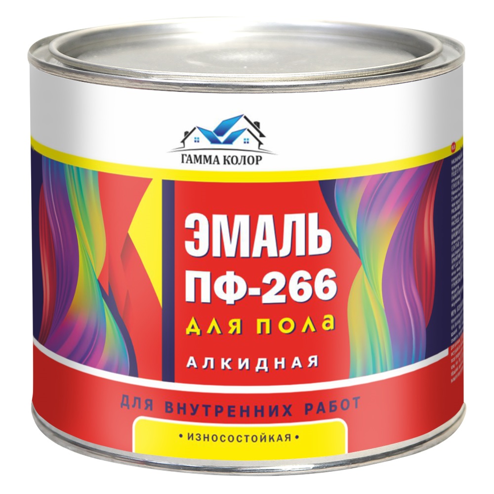 Эмаль для пола ПФ-266 Гамма Колор/Gamma Color красно-коричневая 1,8кг96476- купить в АПлайн