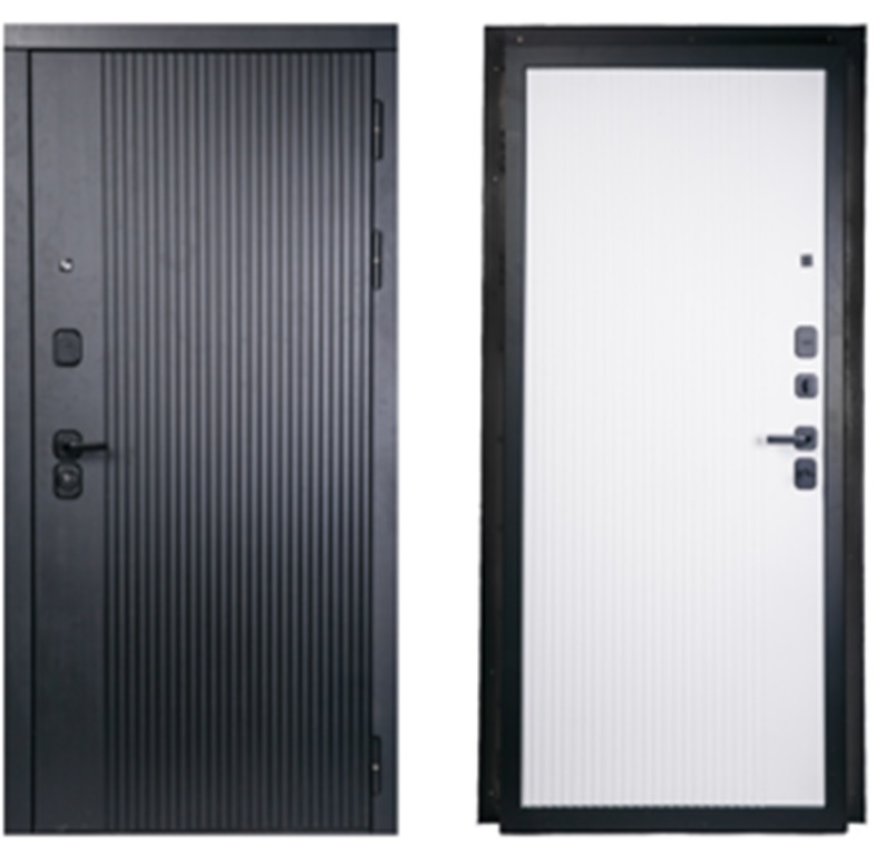 Дверь металлическая ПРОНТО Черный кварц / Белый софт 2050х860-L левая- купить в АПлайн