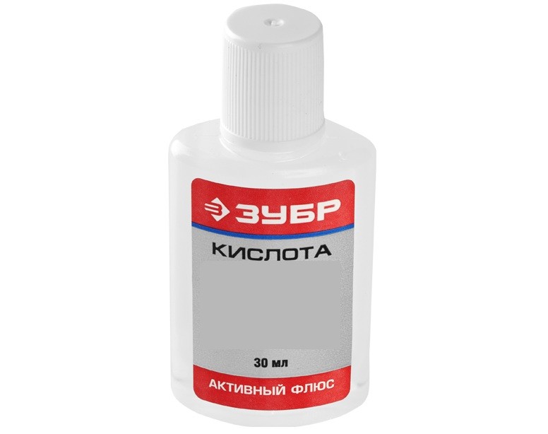 ПАЯЛЬНАЯ КИСЛОТА ФЛЮС ЗУБР ПЛАСТ,30 МЛ 55491-030