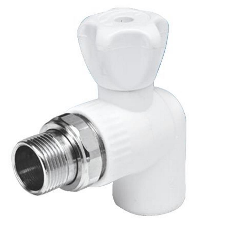 Кран для радиатора 20х1/2 PPRC с американкой угловой