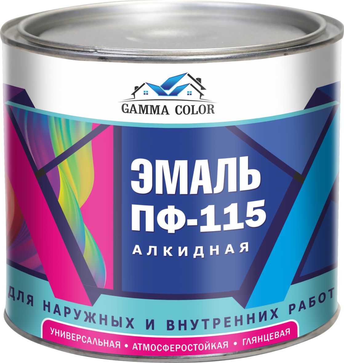 Эмаль алкидная ПФ-115 Gamma Color зеленая 1,8кг