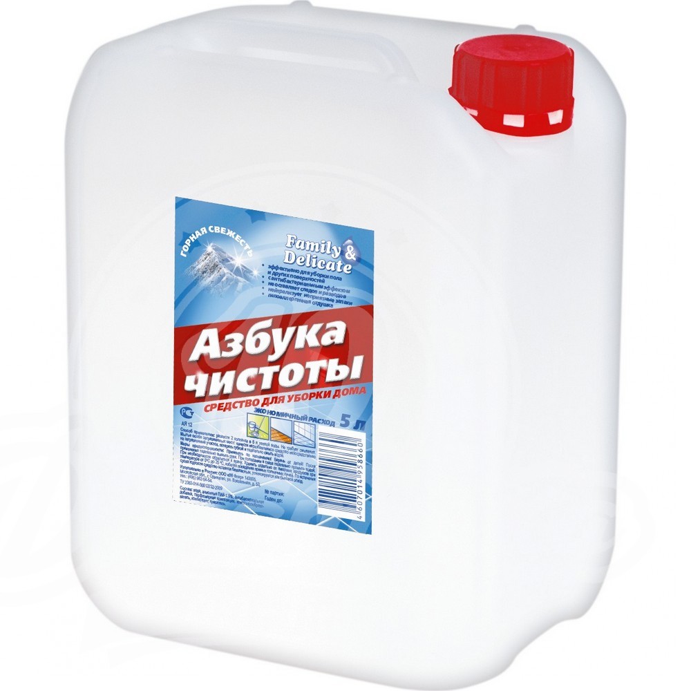 СРЕДСТВО ДЛЯ УБОРКИ ДОМА ГОРНАЯ СВЕЖЕСТЬ 5Л АЗБУКА ЧИСТОТЫ