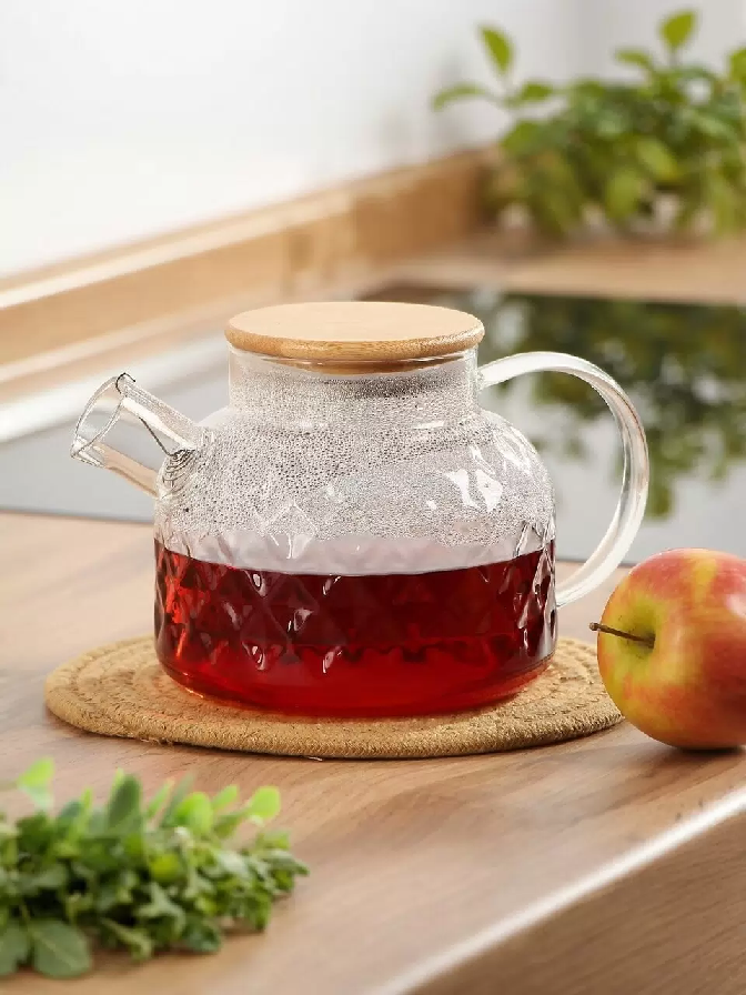 Чайник заварочный стекл. Daniks 1л B050190 - B050190 - купить в АПлайн