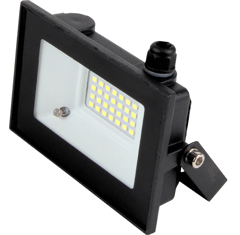 Прожектор светодиодный 30Вт 6500К IP65 черный с датч. движ. General 2450lm SMD 135*100*28 403600/789