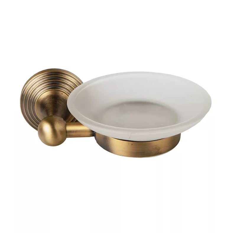 Мыльница стеклянная "СОНАТА" Бронза 6685 АВ арт.102205 