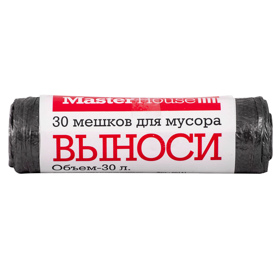 Мешки для мусора ВЫНОСИ 30л 30шт 5мкр черные 60141