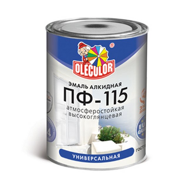 Эмаль алкидная ПФ-115 OLECOLOR белая 0,5кг