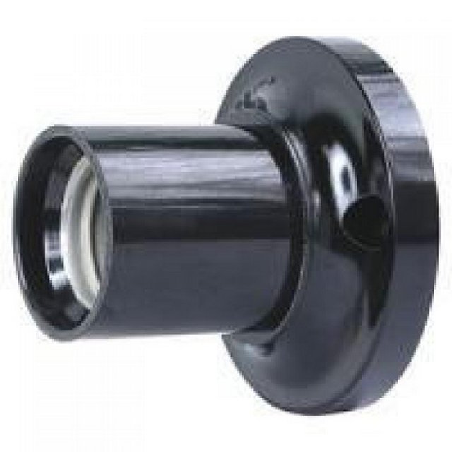 Патрон Е27 карболитовый потолочный прямой черный