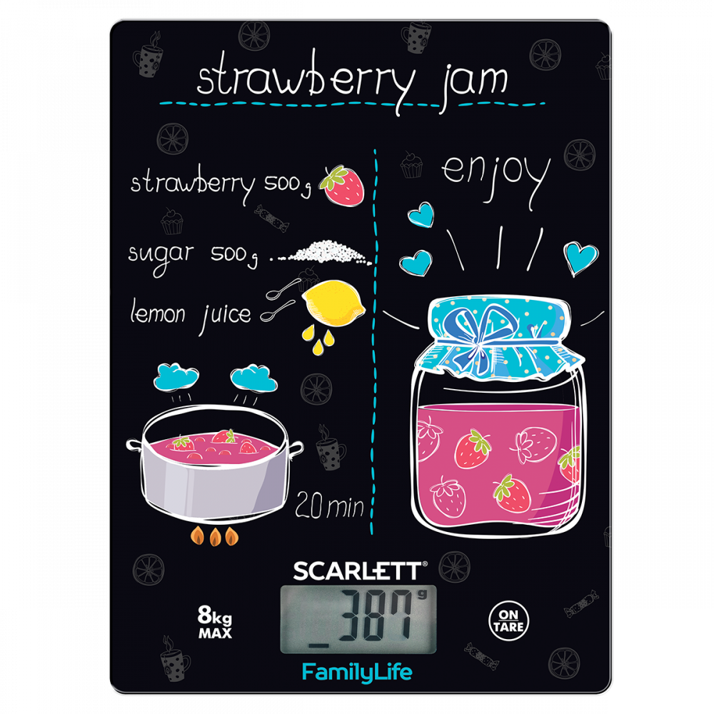ВЕСЫ SCARLETT SC-KS57P90 КУХОННЫЕ FAMILY LIFESC-KS57P90- купить в АПлайн