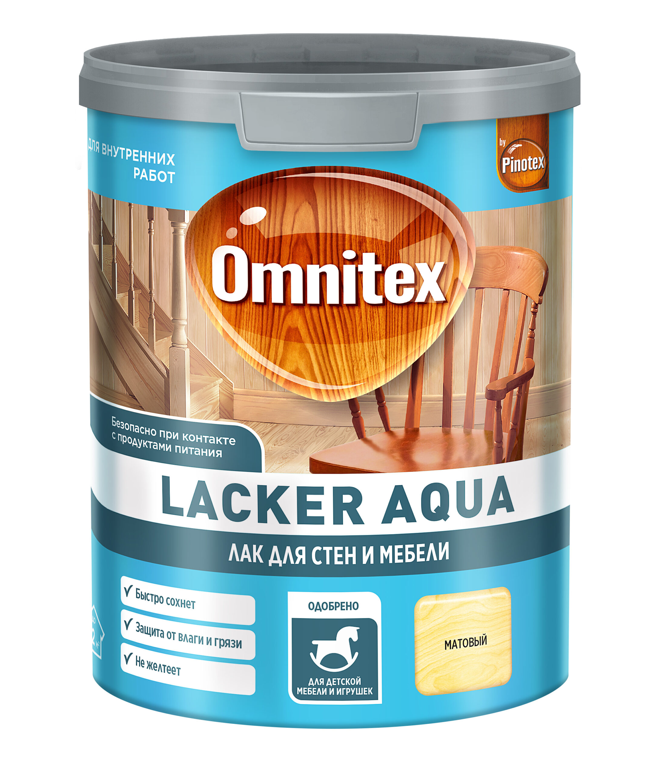Лак Omnitex (Pinotex) LACKER AQUA 10 на водной основе матовый 1л***