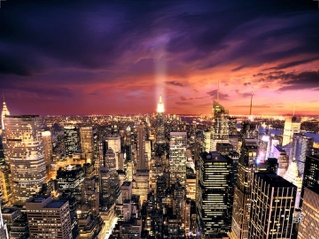 Фотообои "Городские огни" 6л. 196х201