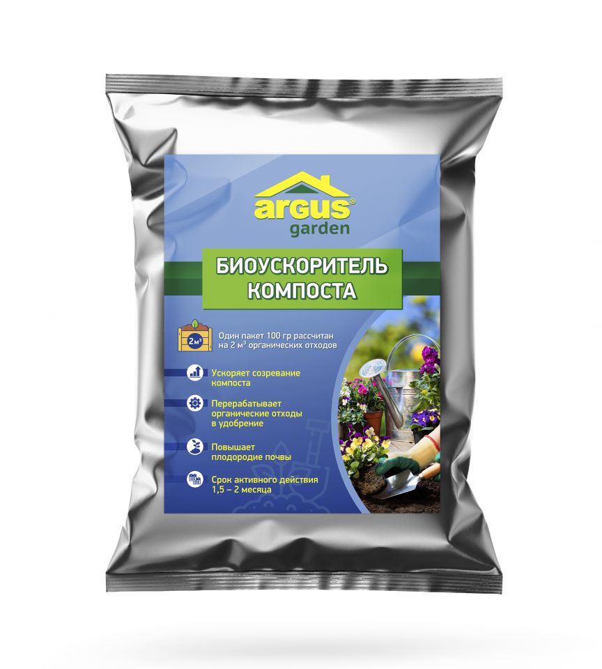 БИОСОСТАВ ДАЧНЫЙ ARGUS GARDEN КОМПОСТ ДЛЯ ПЕРЕРАБОТКИ РАСТ ОТХОДОВ 100 ГР782605- купить в АПлайн