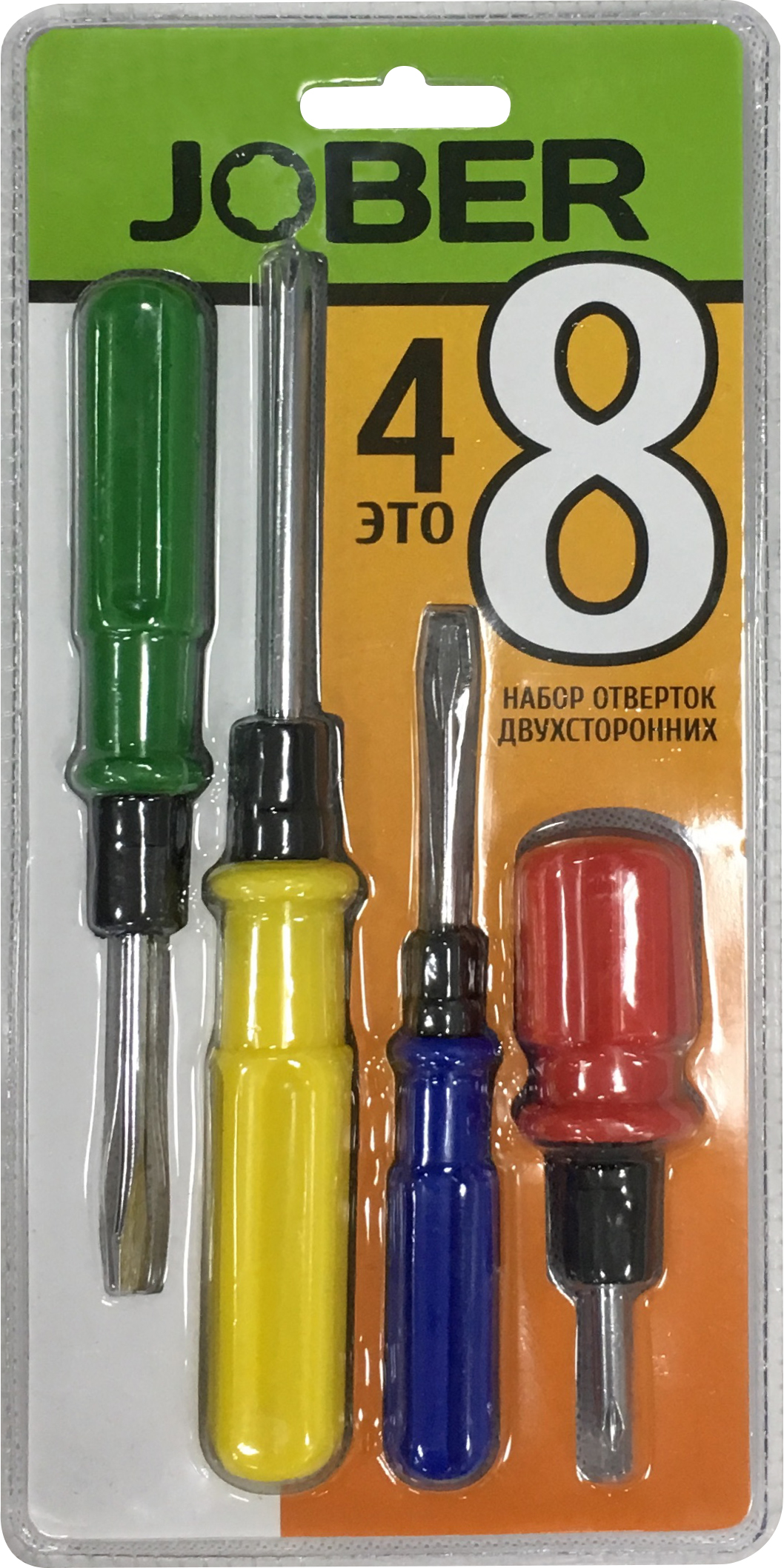 Отвертки в наборе переставные двухсторонние 4шт Jober 361002361002- купить в АПлайн