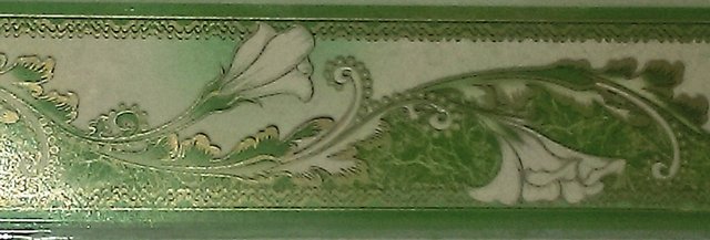 Бордюр бумажный декоративный зеленый в ассортименте 4см