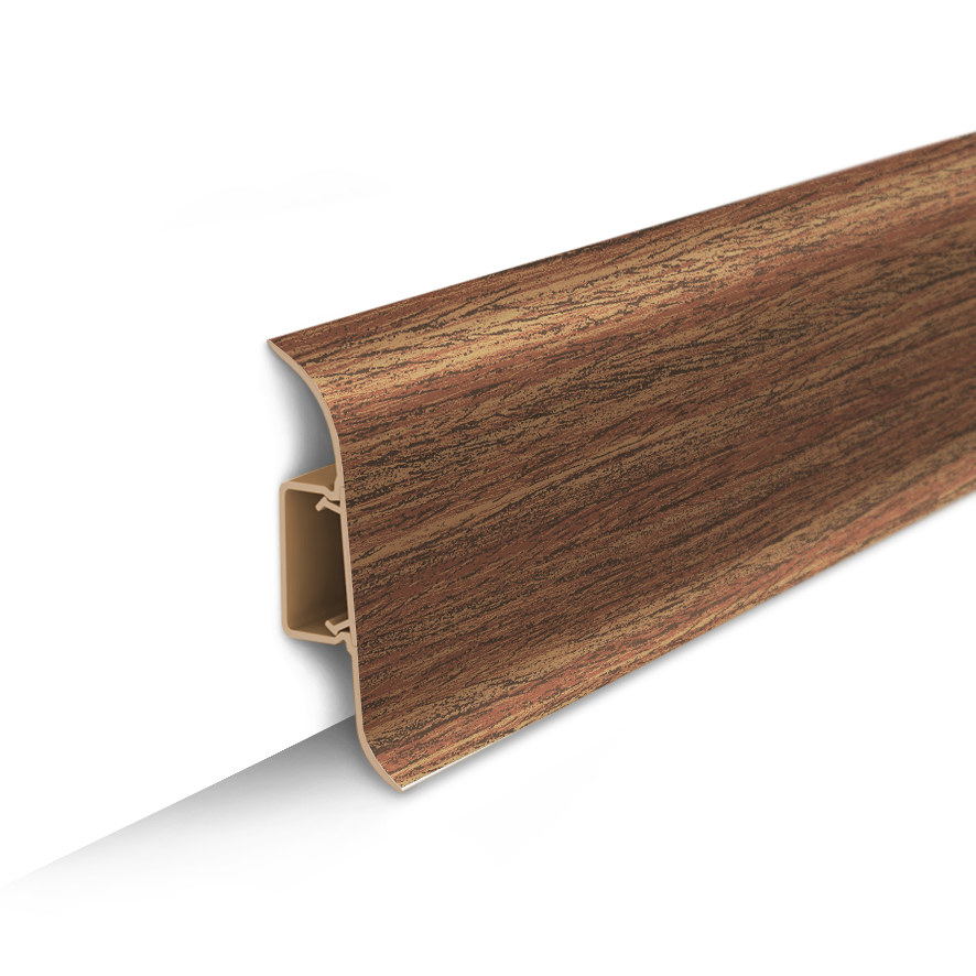 Плинтус ПВХ 2,2м с мягк. краем 55мм "Идеал Классик", 341 Ольха