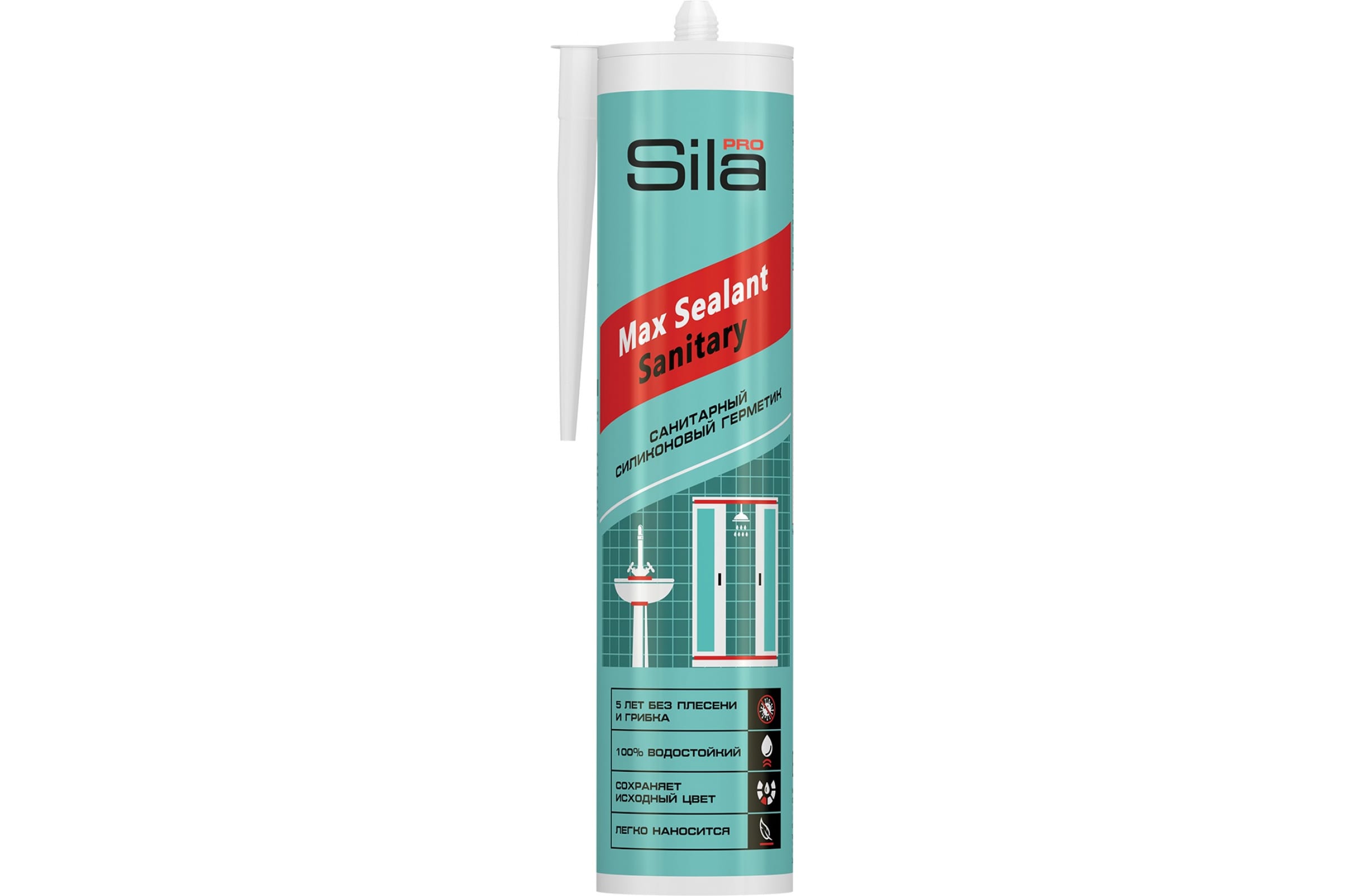 Герметик силиконовый санитарный Sila PRO Max Sealant бесцветный 280мл SS2805SS2805- купить в АПлайн