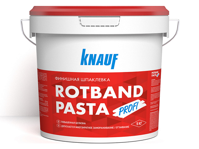 Шпатлевка "Knauf" Ротбанд Паста Профи готовая финишная 5кг /463530