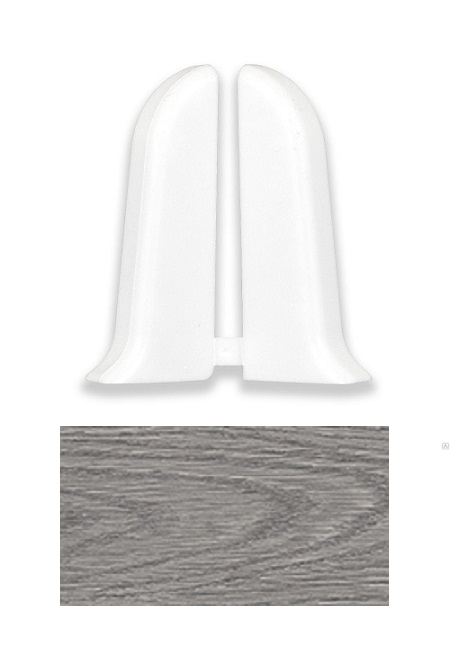 Торцевые (пара) для плинтуса "Идеал Комфорт" 55мм, 210 Дуб пепельный