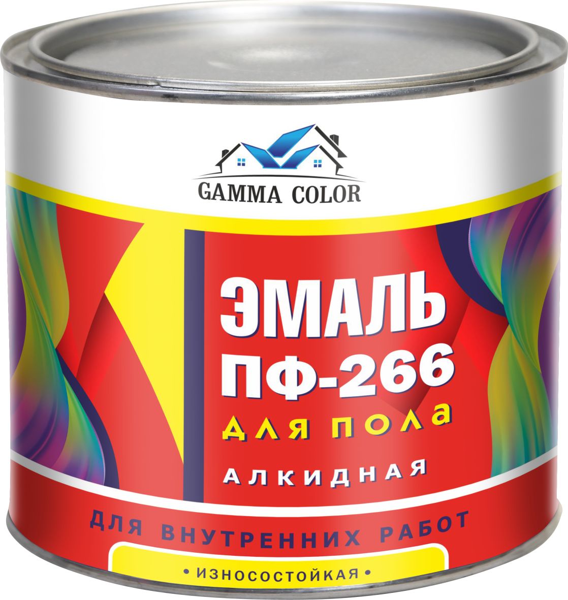 Эмаль для пола ПФ-266 Gamma Color красно-коричневая 1,8кг