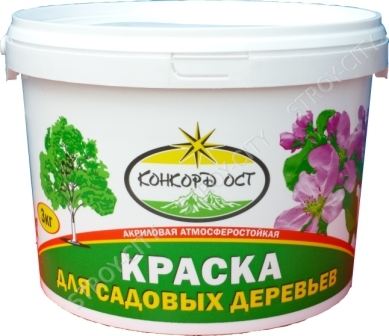 Краска "КОНКОРД" акриловая для садовых деревьев 3кг