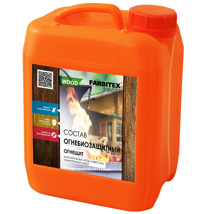 Состав огнебиозащитный для древесины ОГНЕЩИТ FARBITEX PROFI WOOD 10л***
