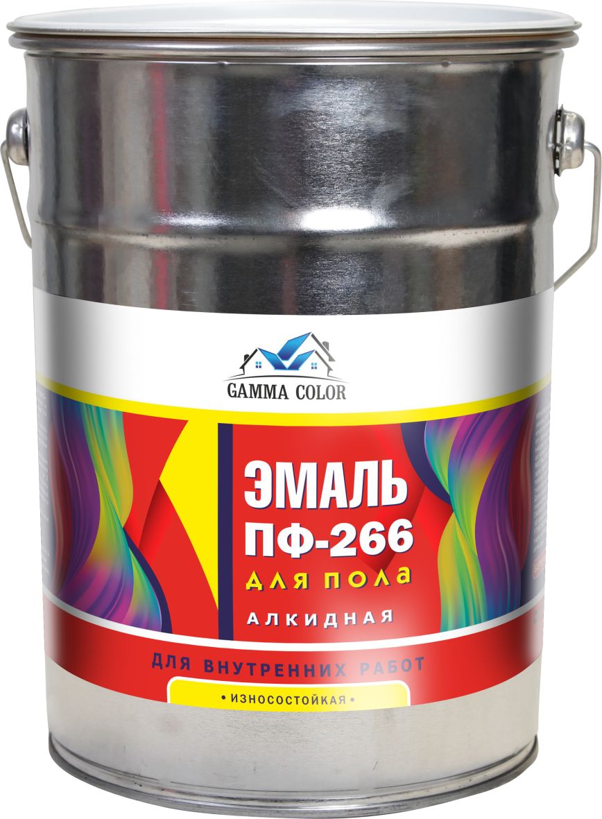 Эмаль для пола ПФ-266 Gamma Color желто-коричневая 5кг