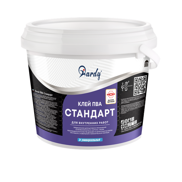 Клей ПВА HARDY стандарт универсальный 0,75кг 4300016470- купить в АПлайн