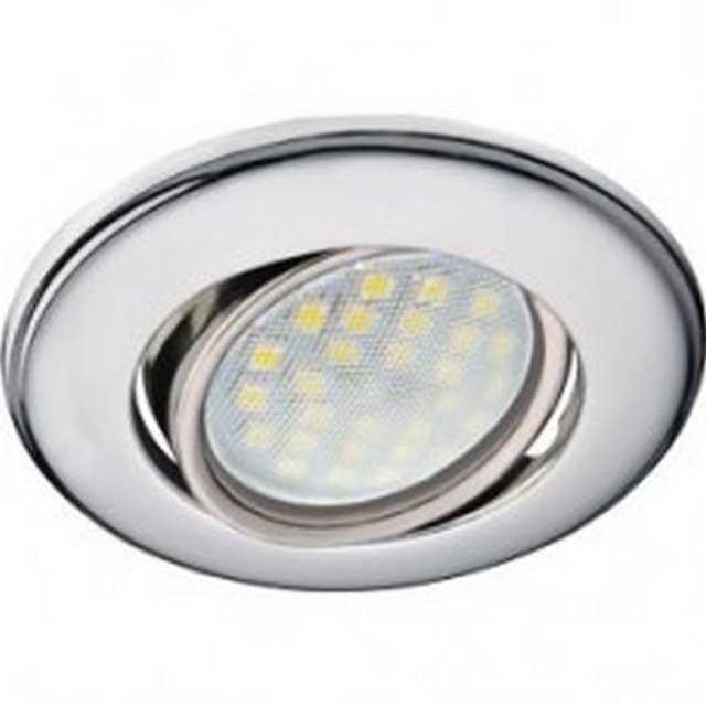 СВЕТИЛЬНИК ВСТР. GU5.3 "ECOLA" DH03 MR16 GU5.3 ПОВОРОТ ВЫПУКЛ. ХРОМ 25Х88 FС1601EFS /659/