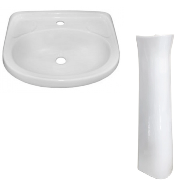 Умывальник с пьедесталом Браво 500мм (г.Лобня) 2 части