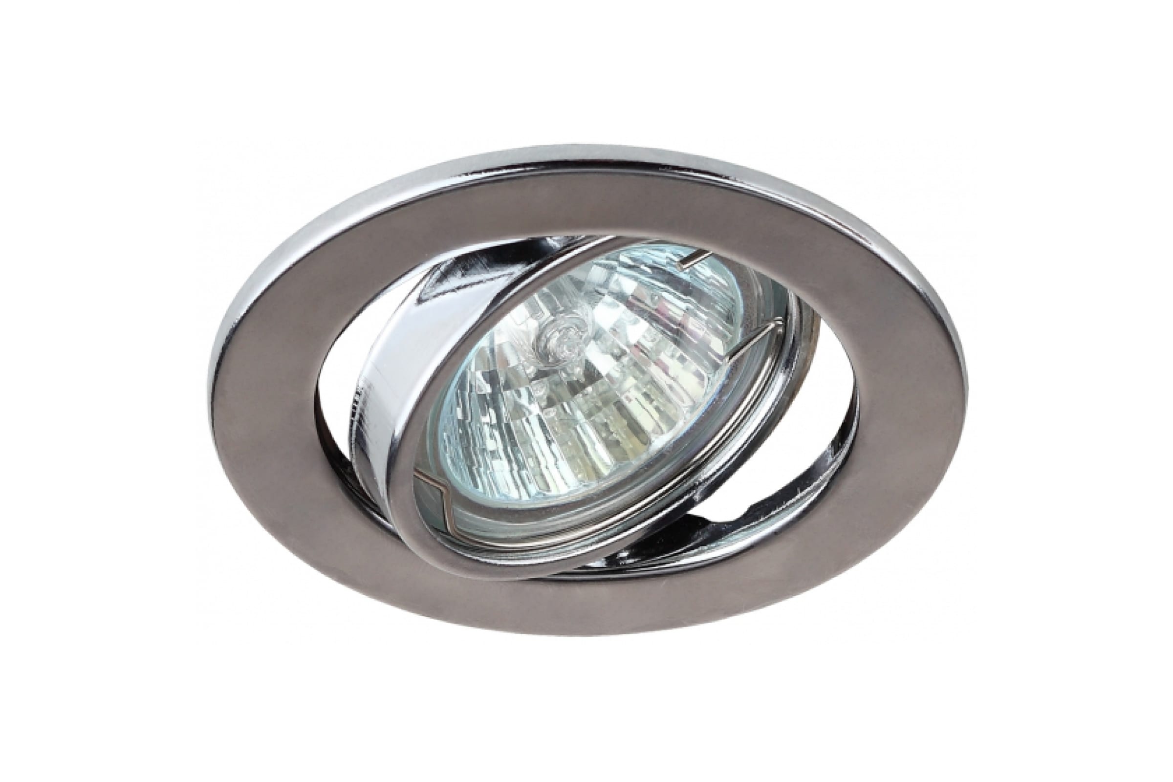 Светильник встр. GU5.3 "ЭРА" ST 2А СH поворотный d 90мм MR16 12V/220V 50W хром /521/