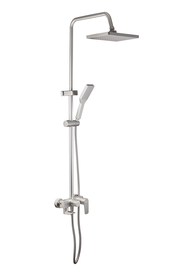 Душевая система EK сатин Тропический душ + смеситель с изливом + лейка 2409-5- купить в АПлайн