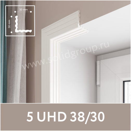 Уголок декоративный наружный из дюрополимера 5 UHD 38/30 (30) 30х30х2800мм