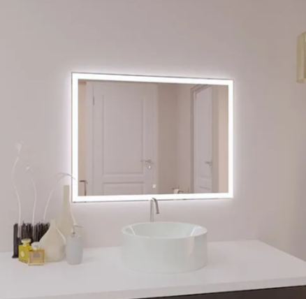 Зеркало SANTREK HOME "КРИСТАЛЛ премиум" 600х600мм с LED подсветкой321004- купить в АПлайн