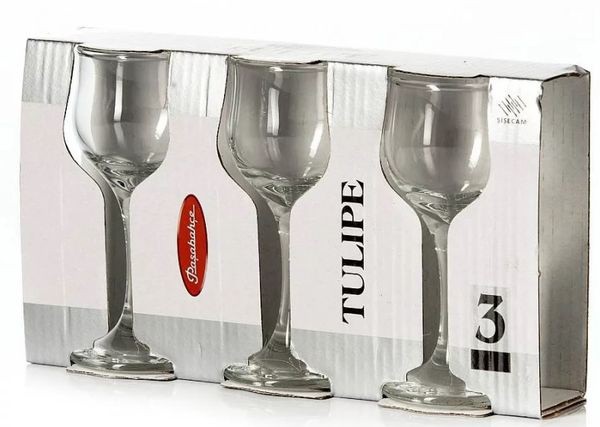 Набор стекл. рюмок TULIPE 3шт 55мл 44164 - 44164 - купить в АПлайн